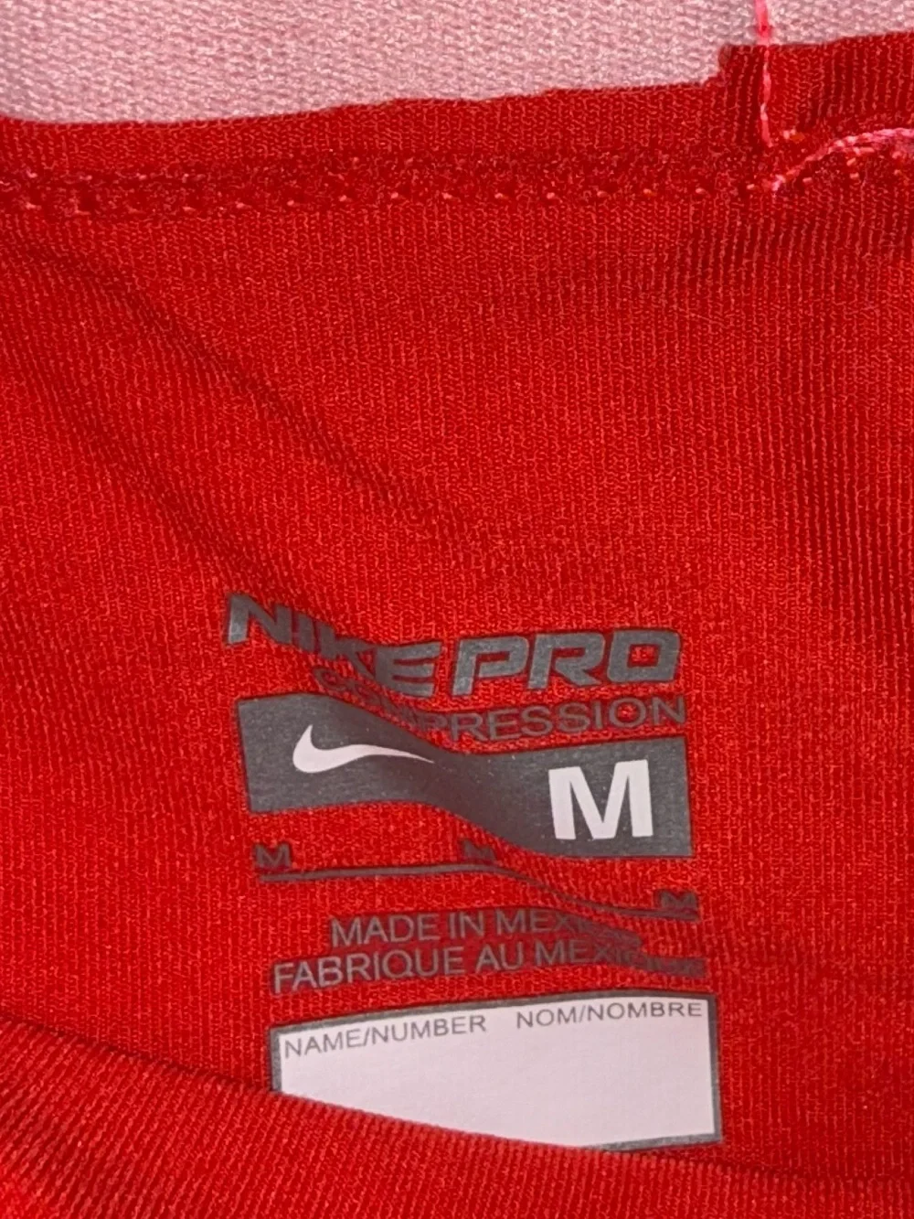Nike Red Women's Training Bike Shorts with Pink Waistband